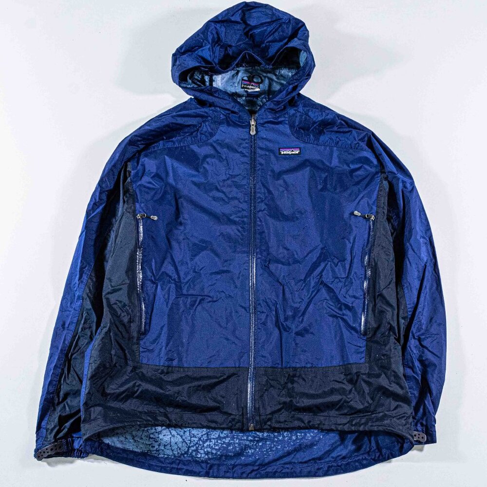 Patagonia Rain Shadow Jacket 84470 Blue XL Waterproof Shell AS-IS PEELING